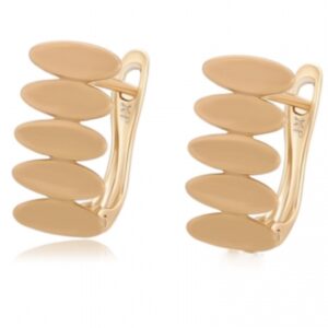 Arete Huggie Zigzag, Laminado 18k