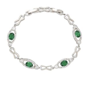 Elegante Circonita verde, Platino