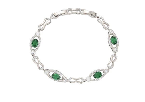 Elegante Circonita verde, Platino